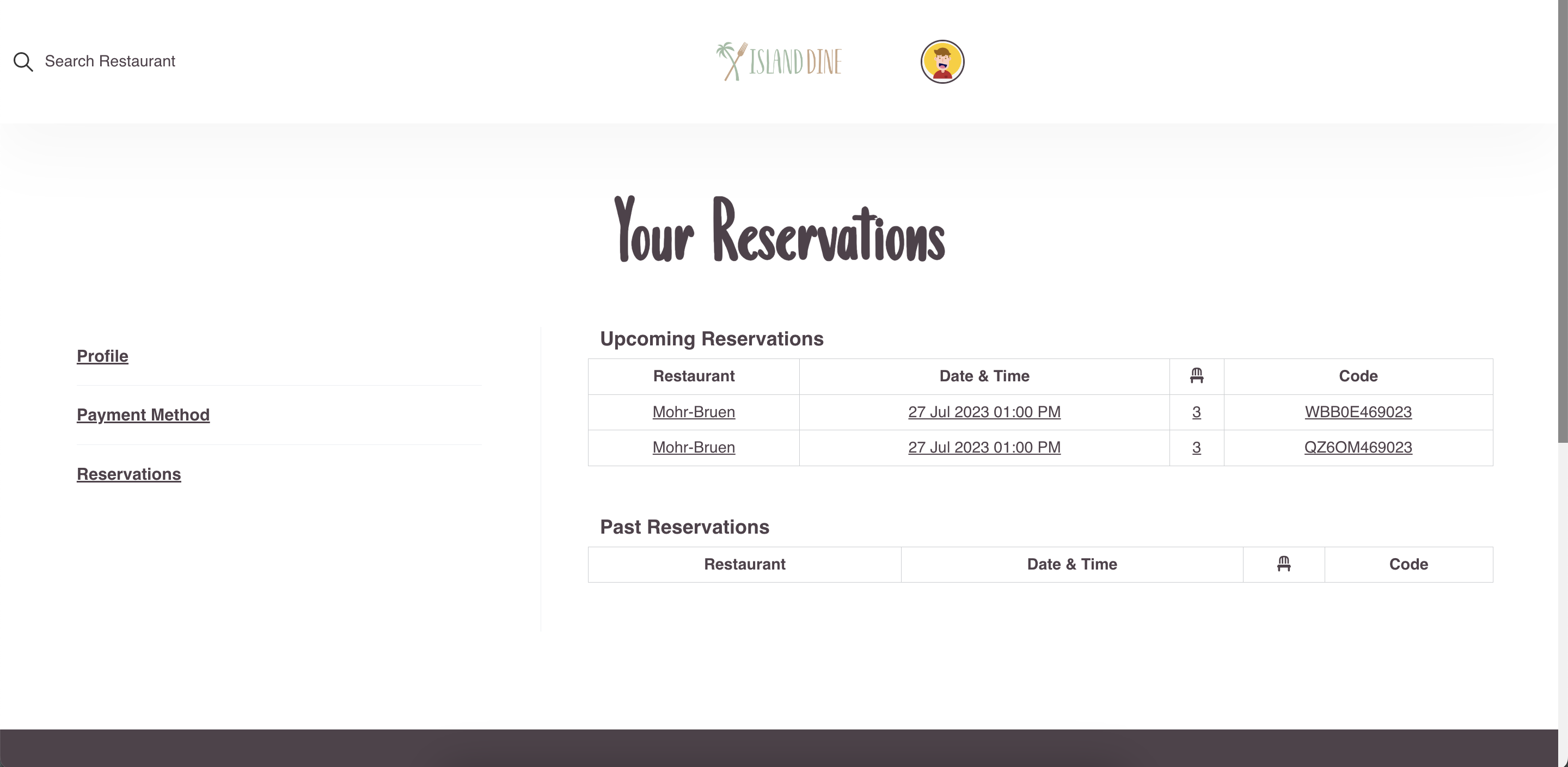 App reservation